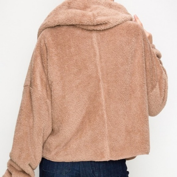 TAN SOOOO SOFT FLEECED HOODIE - Picture 2 of 5